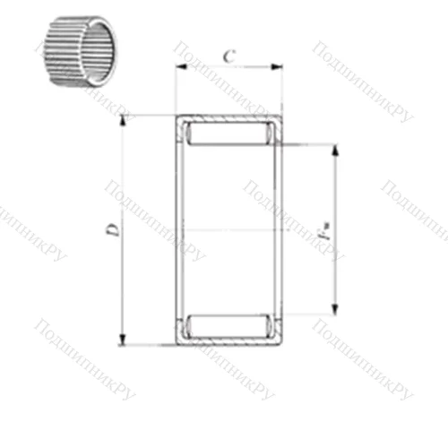 Подшипник игольчатый радиальный YT 2820