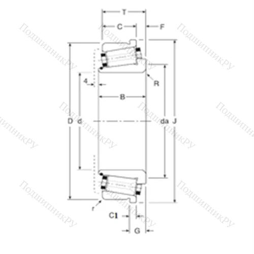 Подшипник роликовый радиально-упорный 282355X/282482XC