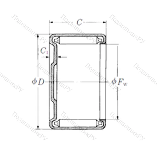 Подшипник игольчатый радиальный MH-14161