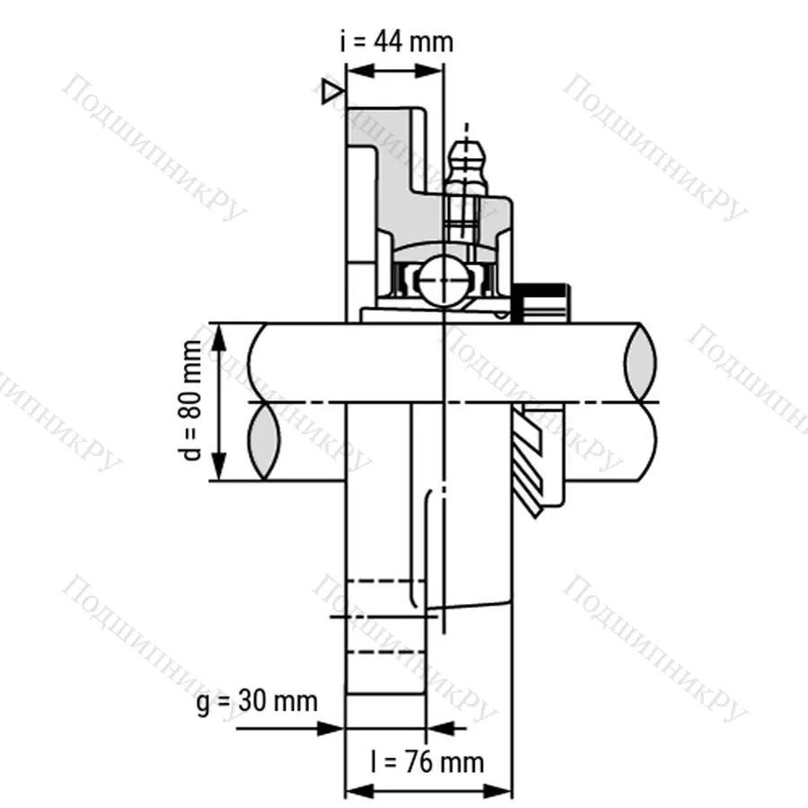 Подшипниковый узел UKF 318+H 2318 - Вал: 80 мм