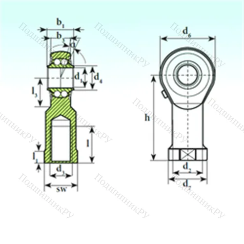 Подшипник шариковый радиальный самоцентрирующийся TSF 16 BB