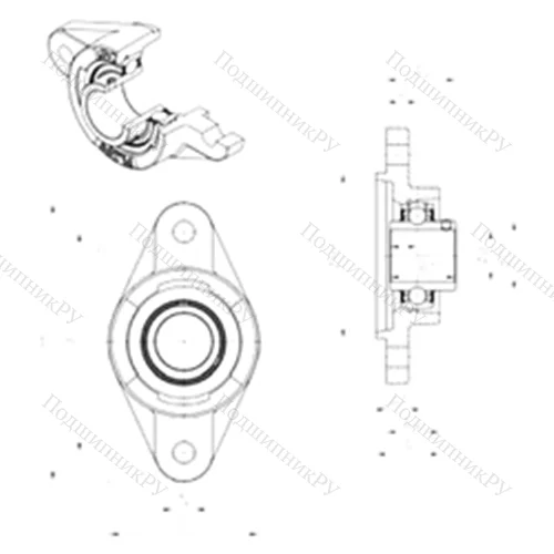 Подшипниковый узел шариковый радиальный UCFLZ 212