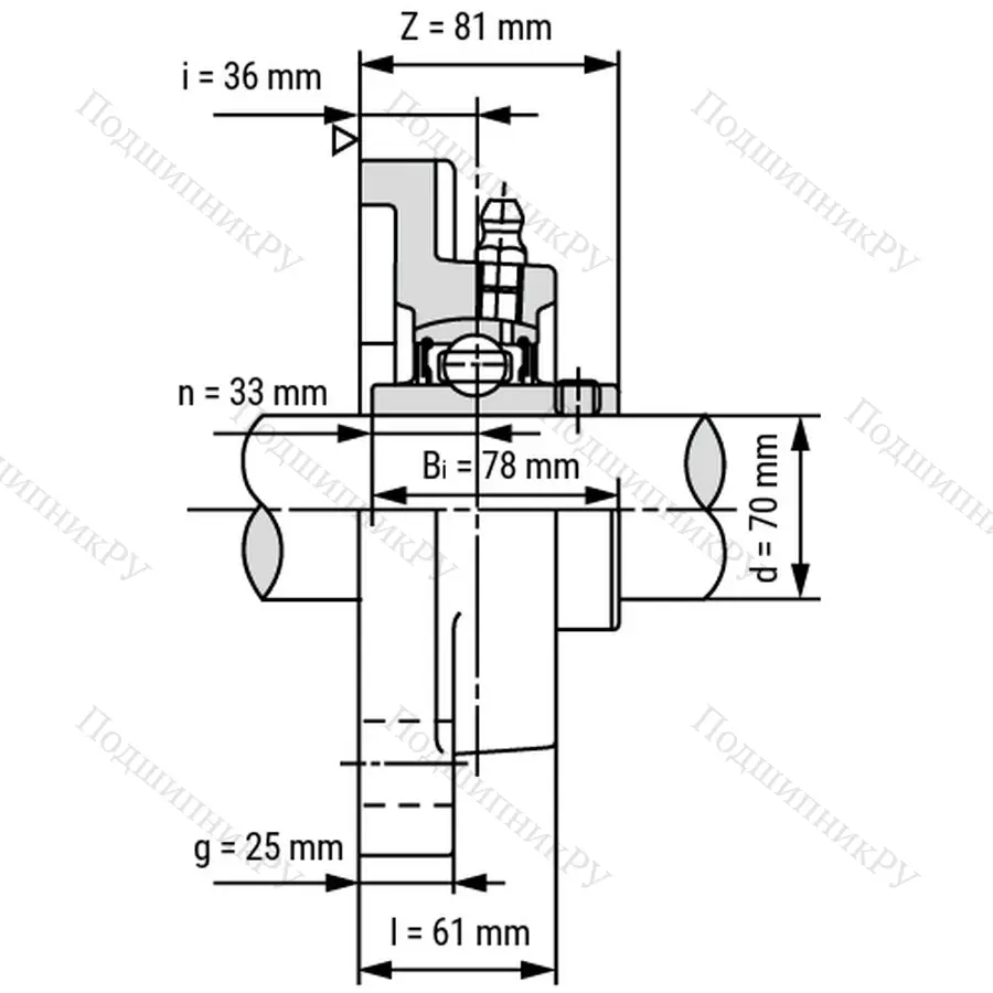 Подшипниковый узел UCF 314 - Вал: 70 мм