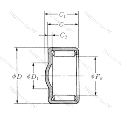 Подшипник игольчатый радиальный ZY-2115