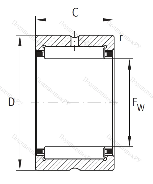 Игольчатый подшипник NK 110/40