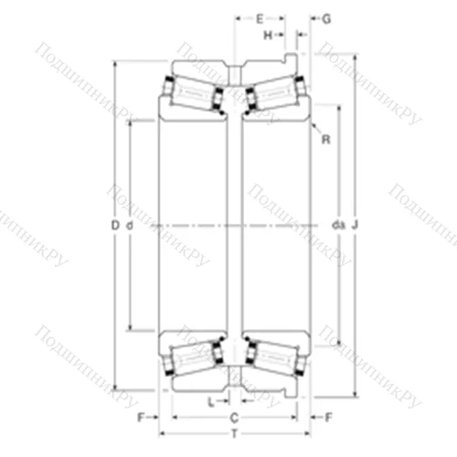 Подшипник роликовый радиально-упорный 131095/131158XH