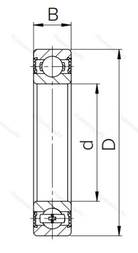 Шариковый однорядный подшипник 180318 (6318 2RS) в Ставрополе