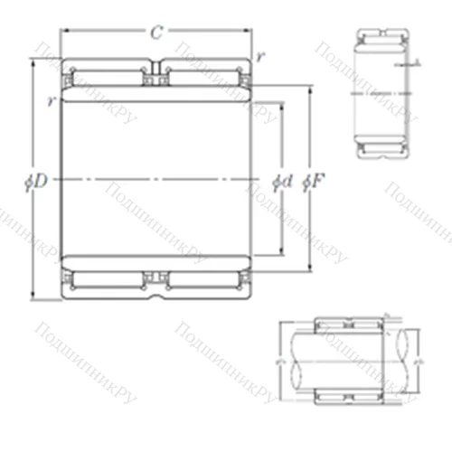 Подшипник игольчатый радиальный NA 6907R