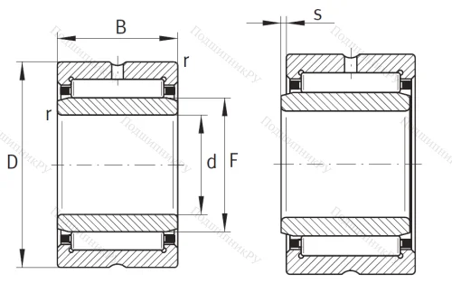 Игольчатый подшипник NA 6903