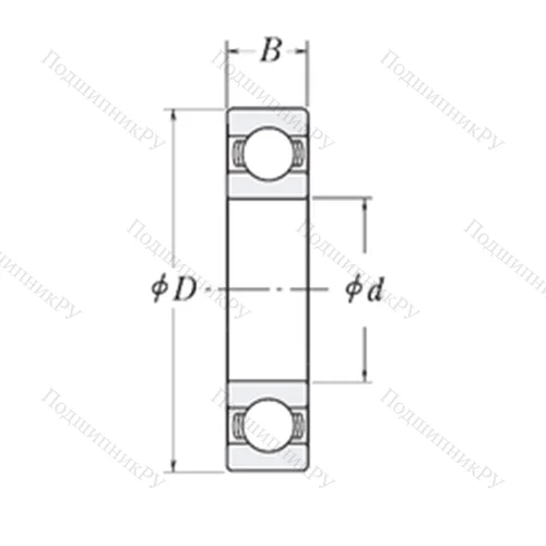 Подшипник шариковый радиальный XLJ 3.3/4