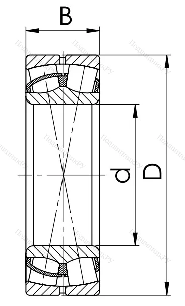 Сферический роликовый подшипник 53513 АН (22213 CW 33)
