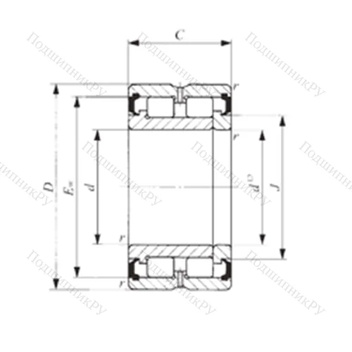 Подшипник роликовый радиальный NAG 4926UU