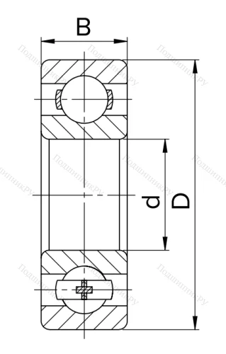 Миниатюрный шариковый подшипник MR 117 ZZ в Ставрополе
