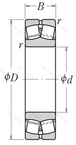 Сферический роликовый подшипник 22208 EAE 4 C 3 от производителя  NSK