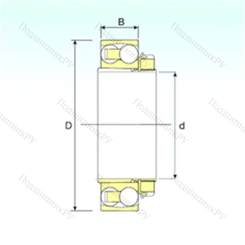 Подшипник шариковый радиальный самоцентрирующийся 2212-2RS KTN 9+H 312