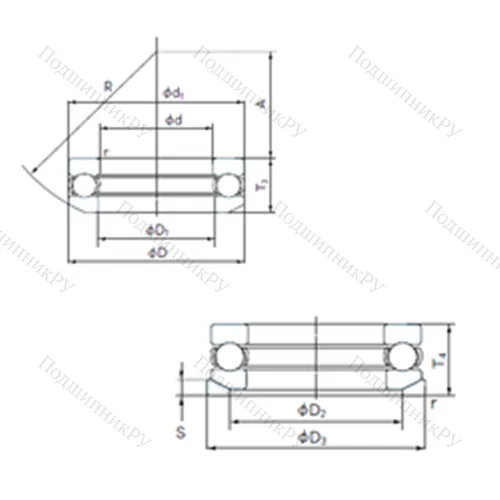 Подшипник шариковый упорный 53426U