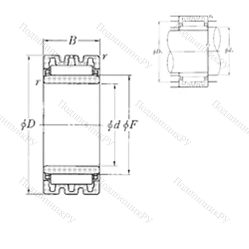 Подшипник игольчатый радиальный NA 4917S