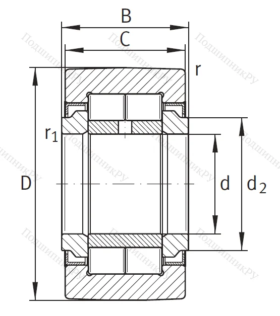Игольчатый подшипник NUTR 25