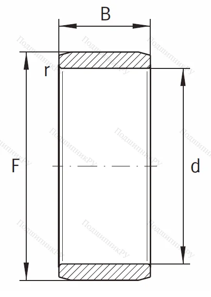 Игольчатый подшипник внутреннее кольцо IR 40x45x20