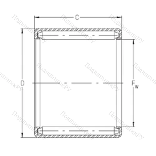 Подшипник игольчатый радиальный SH 1612