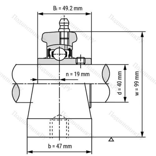 Подшипниковый узел UCPW 208 - Вал: 40 мм