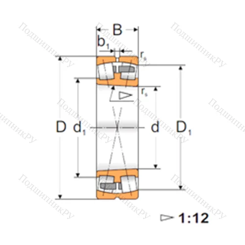 Подшипник роликовый радиальный самоцентрирующийся 23124K