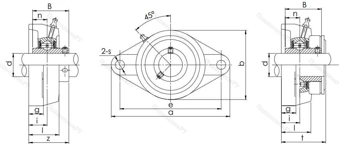 Подшипниковый узел UCFL 209