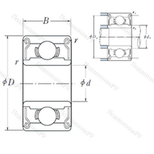 Подшипник шариковый радиальный 602ZZ