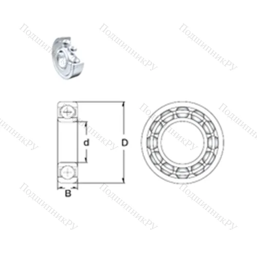 Подшипник шариковый радиальный 6303-2Z