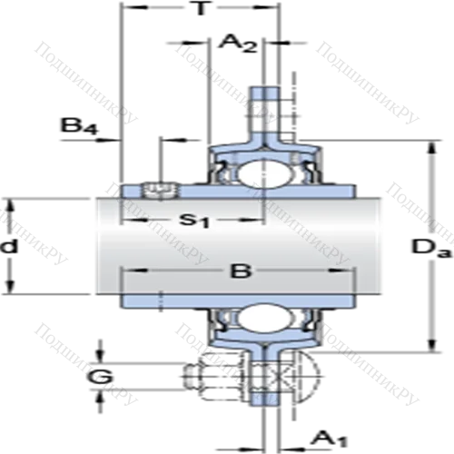 Фланцевые подшипниковые узлы типа Y (литой корпус, круглый фланец, крепление стопорными винтами) PFD 1. TF
