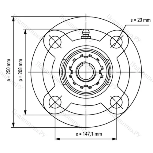 Подшипниковый узел UKFC 217+H 2317 - Вал: 75 мм
