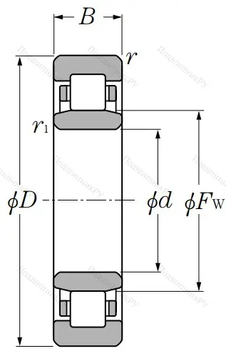 Роликовый цилиндрический подшипник