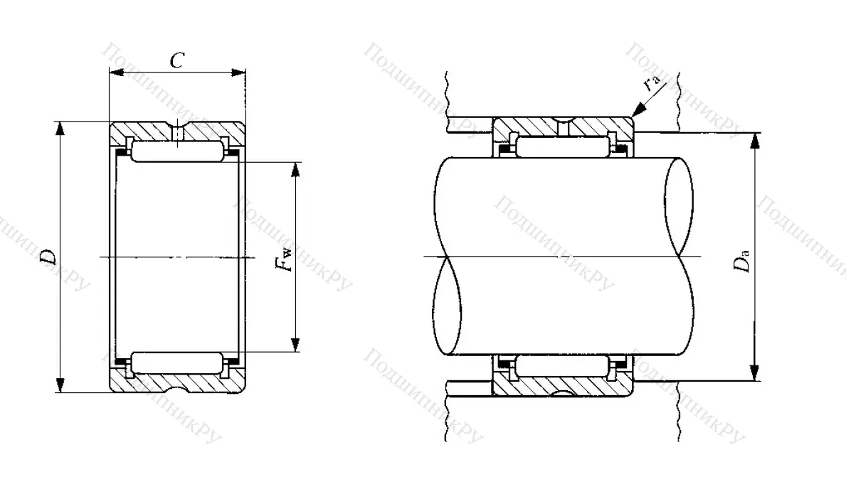 Игольчатый подшипник BR 405228 UU