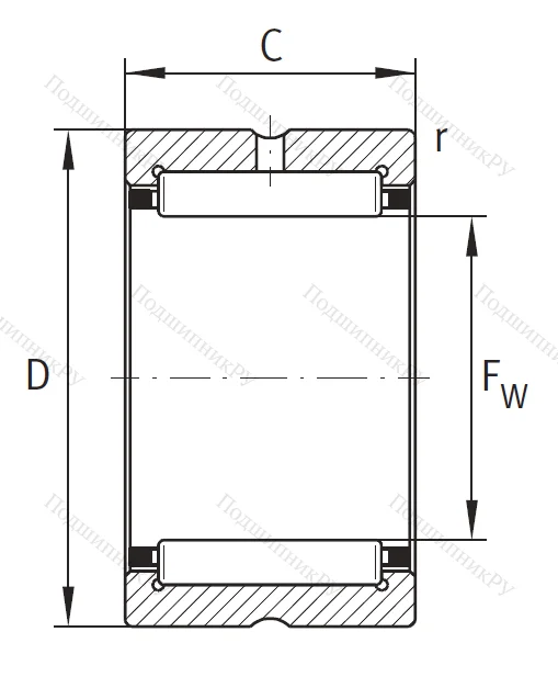 Игольчатый подшипник RNA 4908