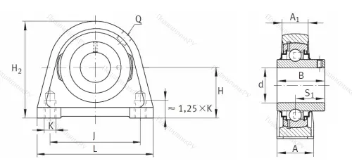 Подшипниковый узел RSHEY 25 XL N в Ставрополе