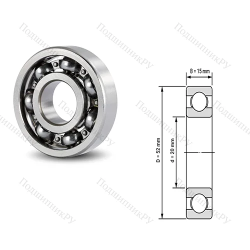 Подшипник шариковый радиальный 6407-2RS
