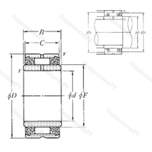 Подшипник игольчатый радиальный NA 4902LL