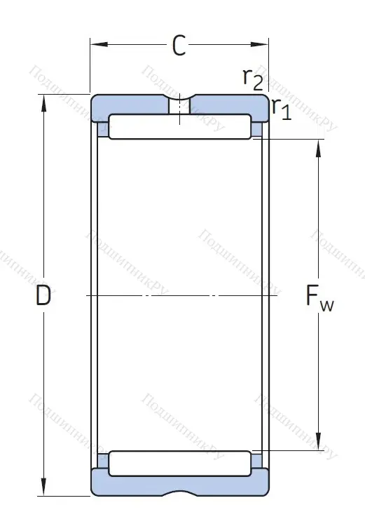 Игольчатый подшипник NK 18/16