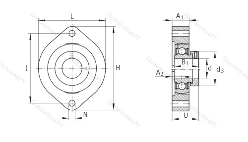 Подшипниковый узел FLCTE 25 XL в Ставрополе