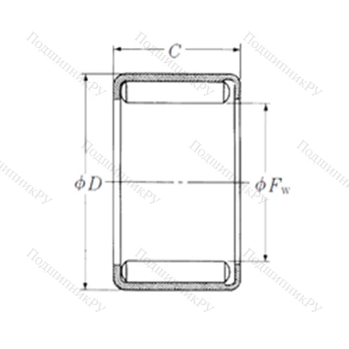 Подшипник игольчатый радиальный Y-2016