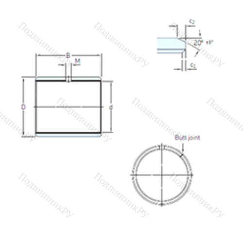 Подшипник скольжения PCM 040506 E/VB 055