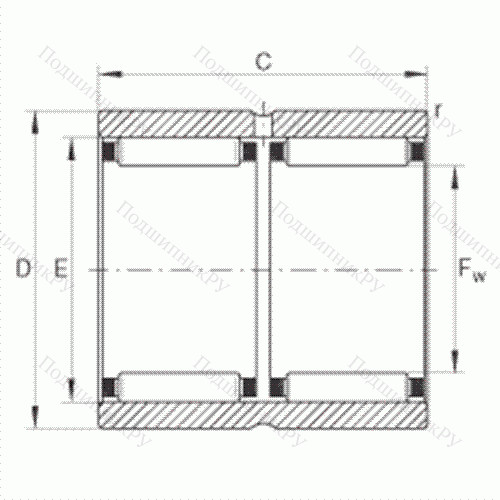 Подшипник роликовый игольчатый RNAO 35X 45X 26-ZW-ASR 1